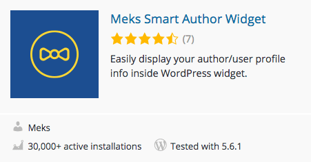 Author Widget WordPress Plugin